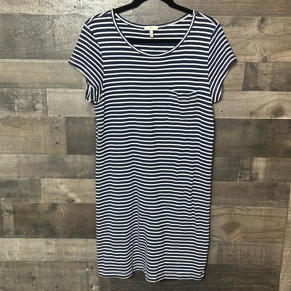 White and Blue Striped Joie Dress